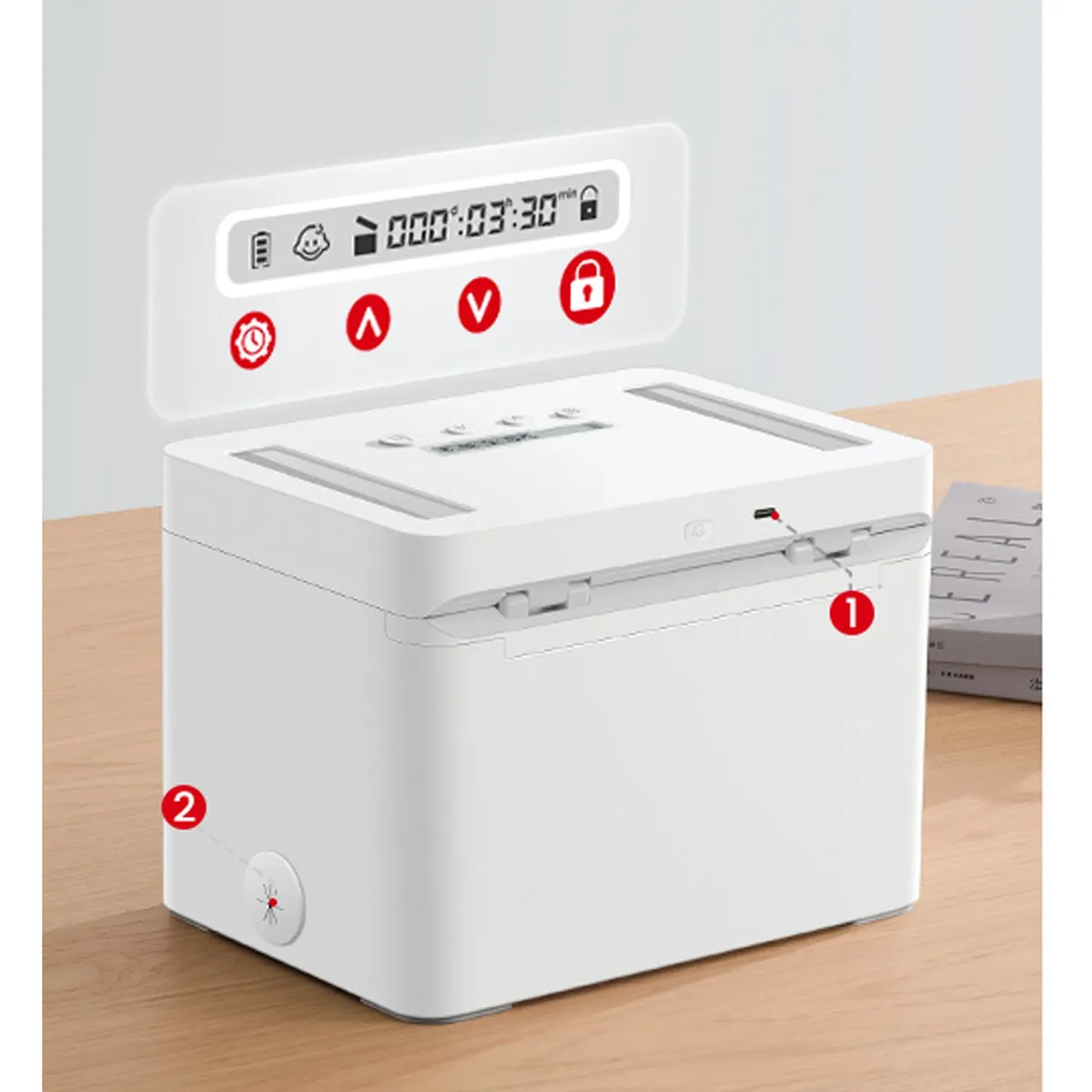 OEM - Caja de bloqueo con temporizador de metal Vaydeer LB1011