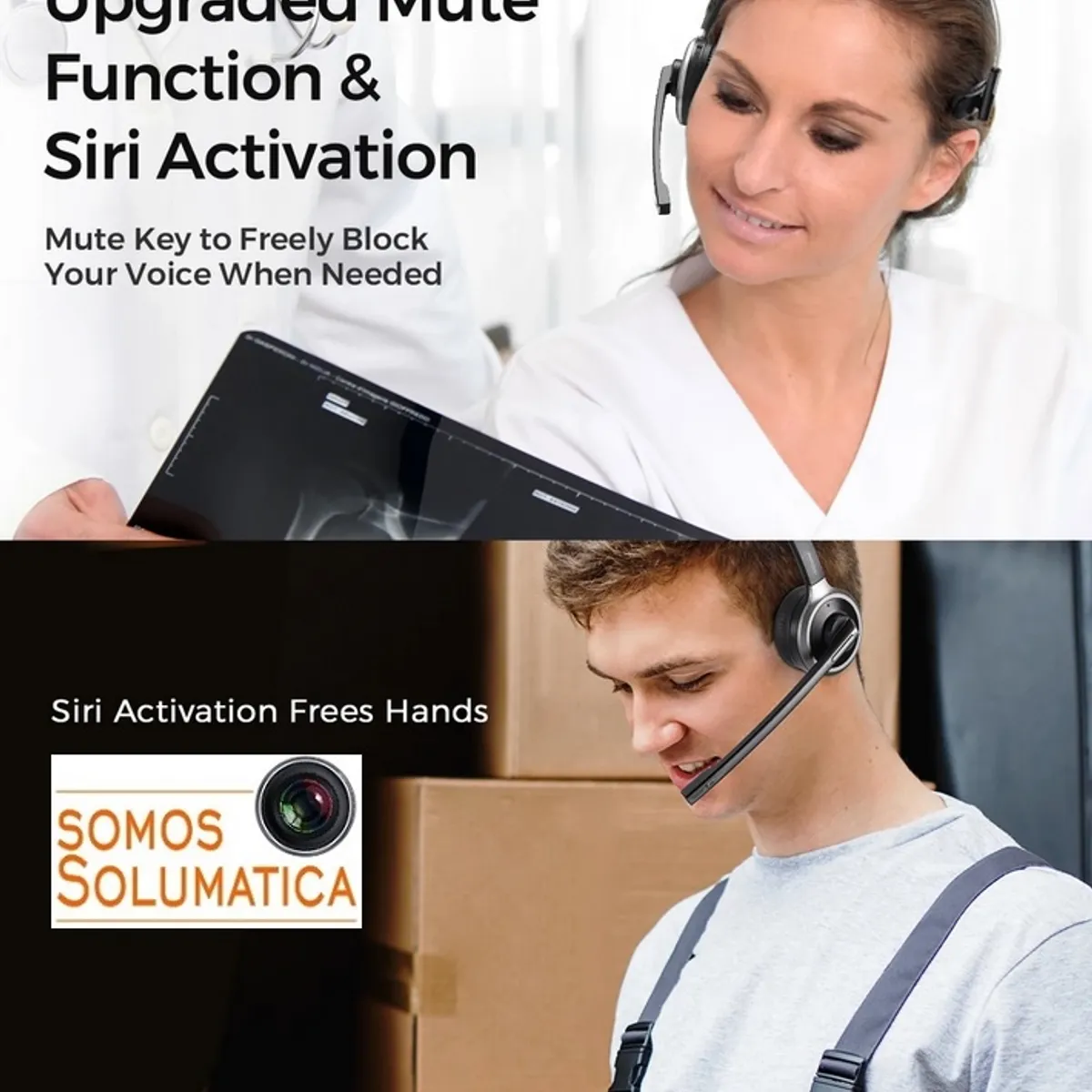 MPOW - Audífono Bluetooth Central de Llamadas - Diseño Ergonomico - Mpow