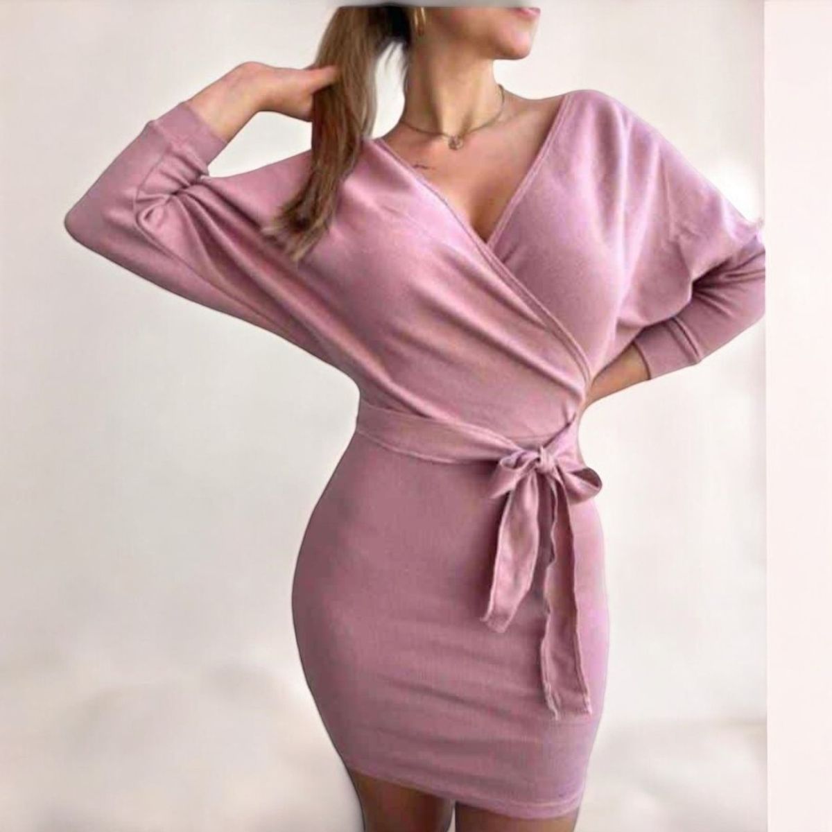 GENERICO - Vestido Cinturon Rip Grueso Tcl-24 Color Rosado