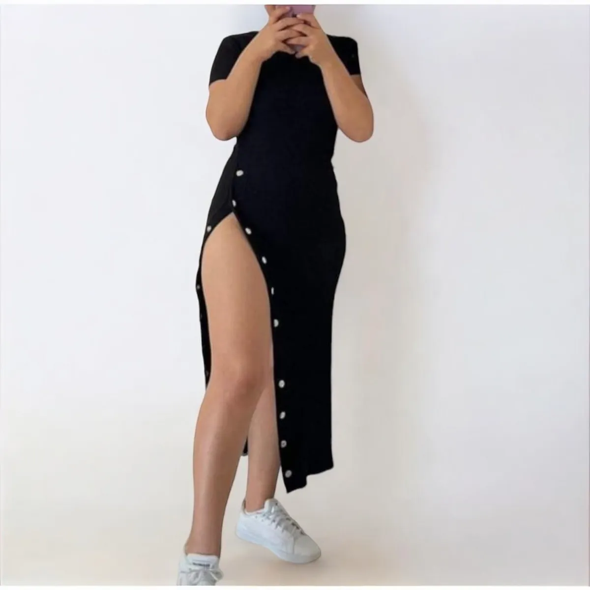 GENERICO - Vestido Rip Casual Broche Tcl-24 Color Negro