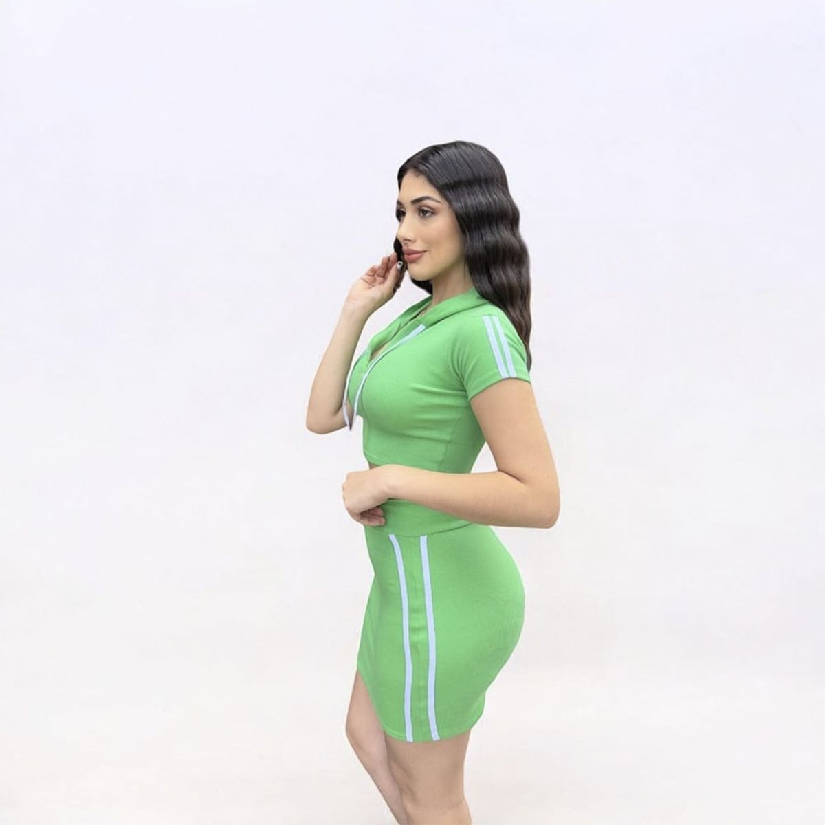 GENERICO - Vestido Rip Casual Capucha Tcl-20 Color Verde