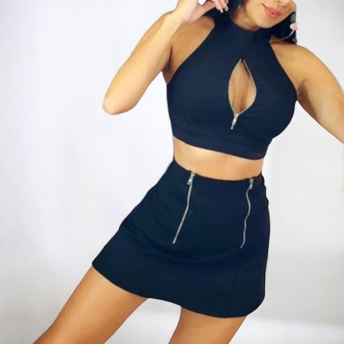 GENERICO - Vestido Rip Casual Conjunto Cierre Tcl-22 Color Azul Marino