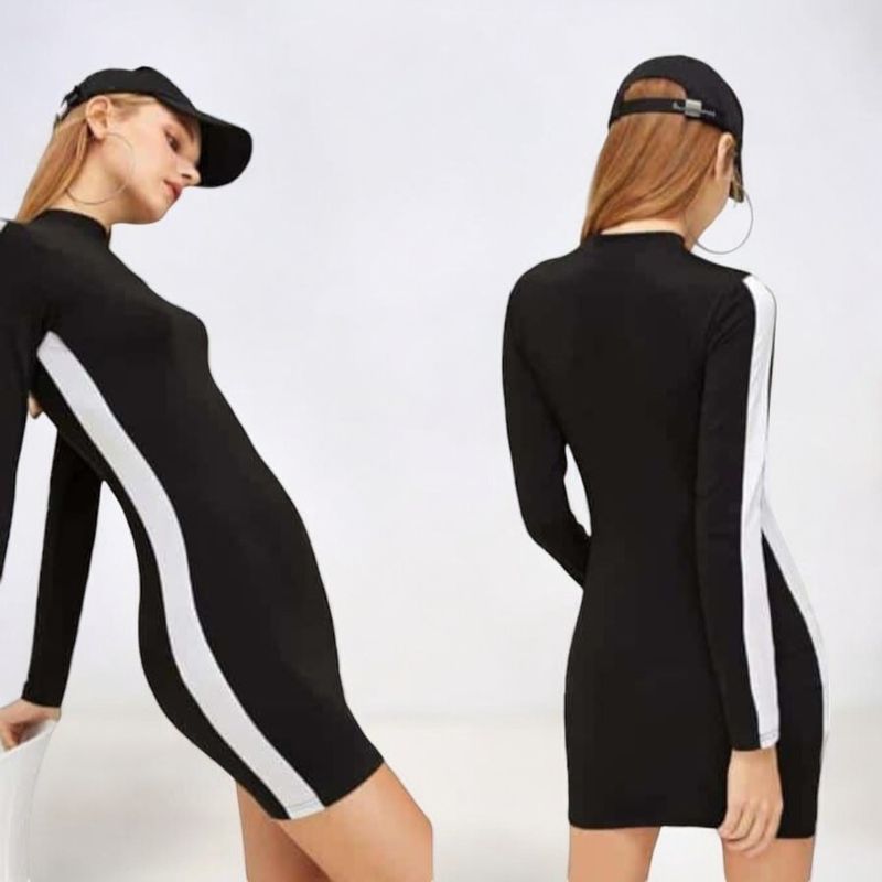 GENERICO - Vestido Rip Casual Franja Tcl-21 Color Negro