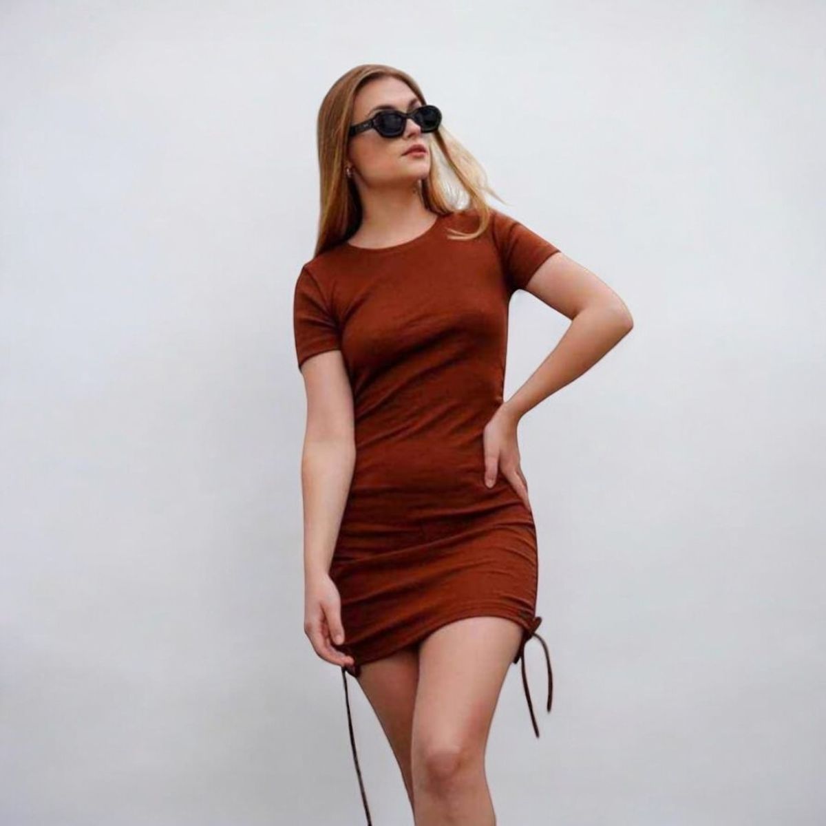 GENERICO - Vestido Rip Casual Jala Pita Tcl-18 Color Marron