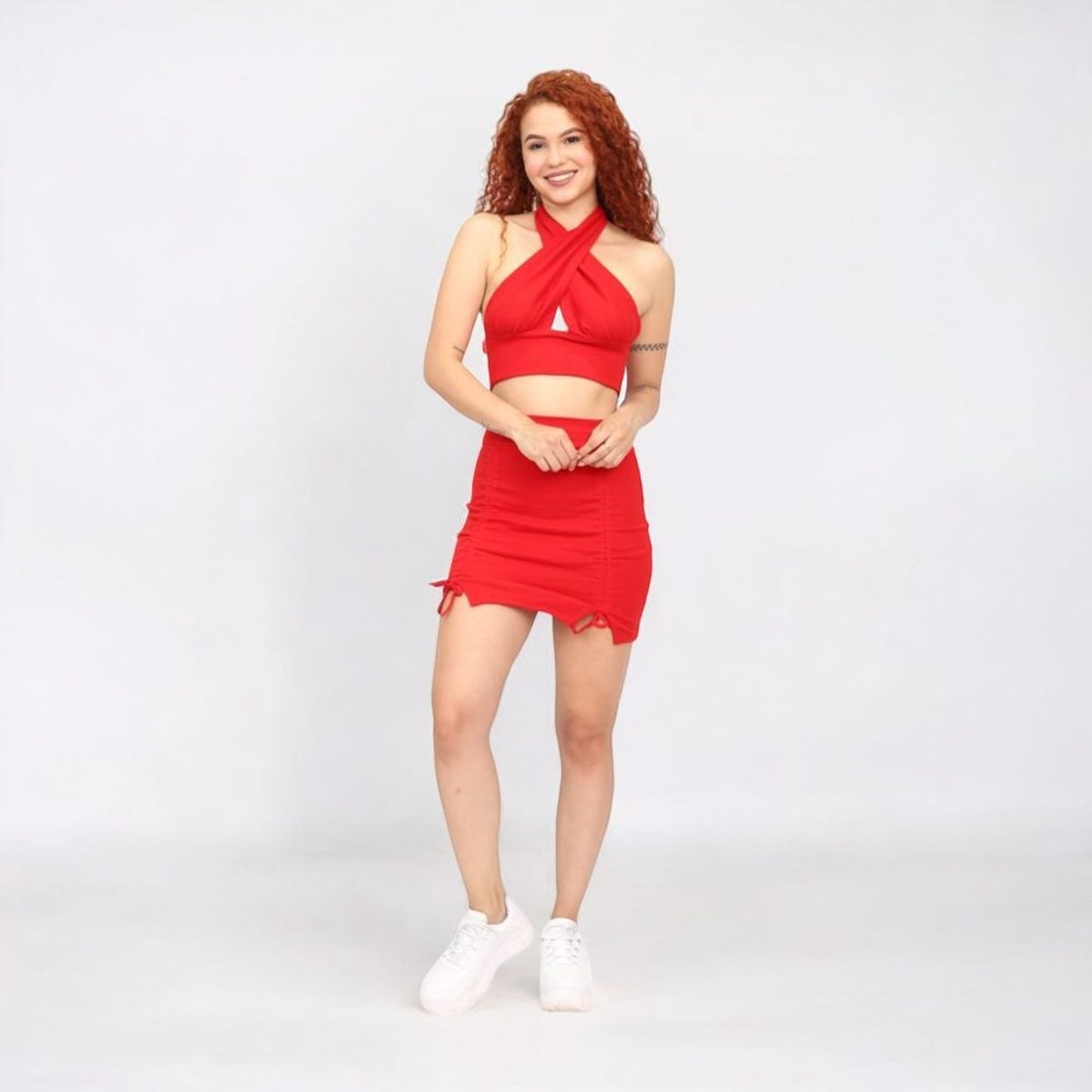 GENERICO - Vestido Rip Casual Lazo Tcl-20 Color Rojo