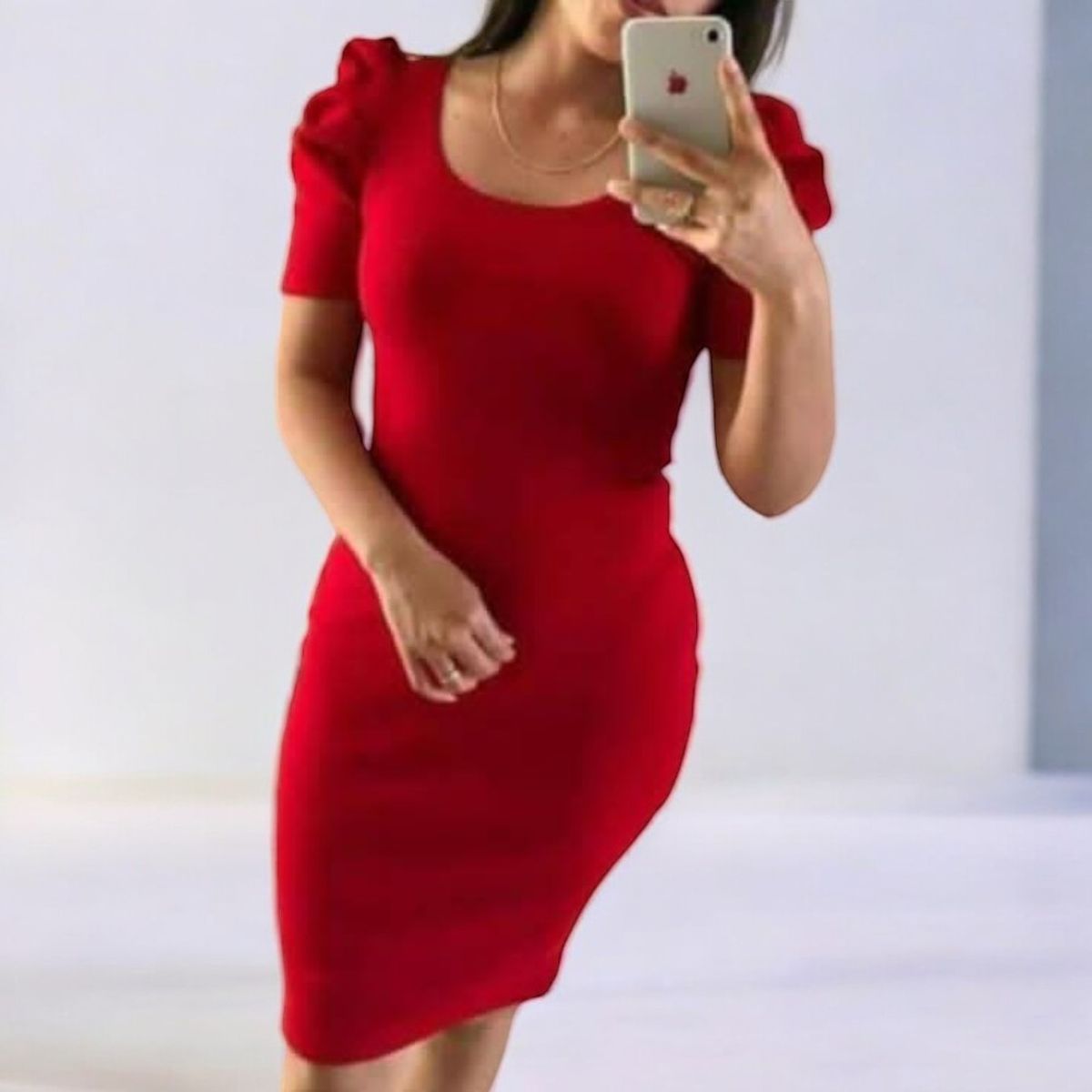 GENERICO - Vestido Rip Grueso Casual Princesa Color Rojo