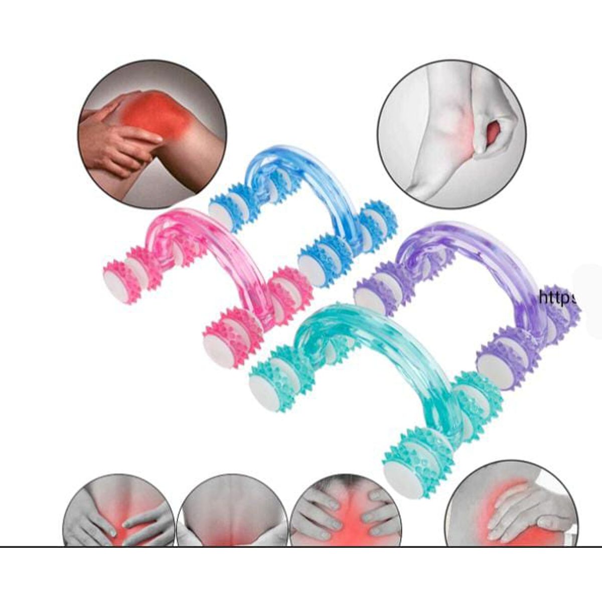 GENERICO - Masajeador De Ruedas De Ocho Rodillos