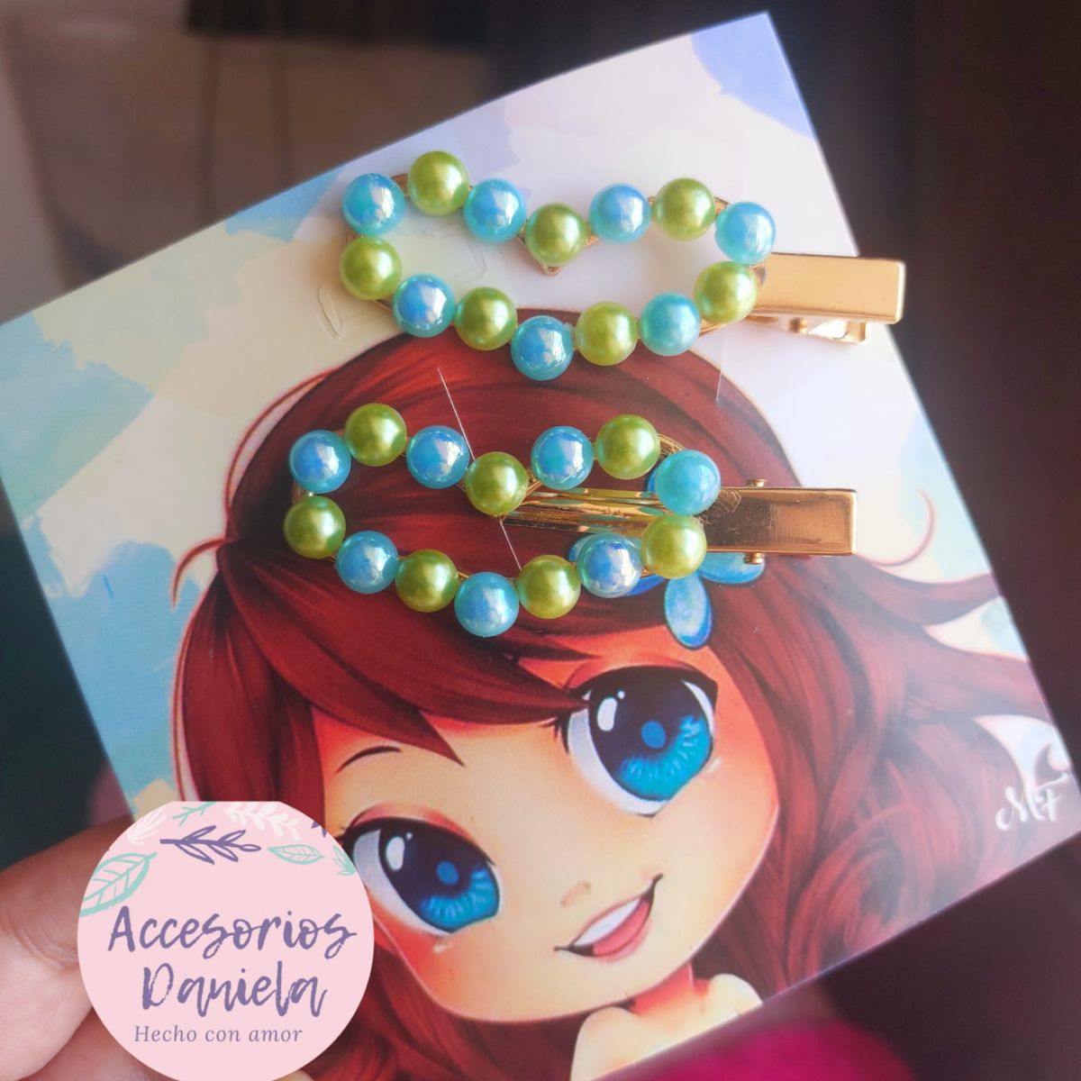 GENERICO - GANCHOS DORADOS CON PERLAS - ACCESORIOS DANIELA SAC