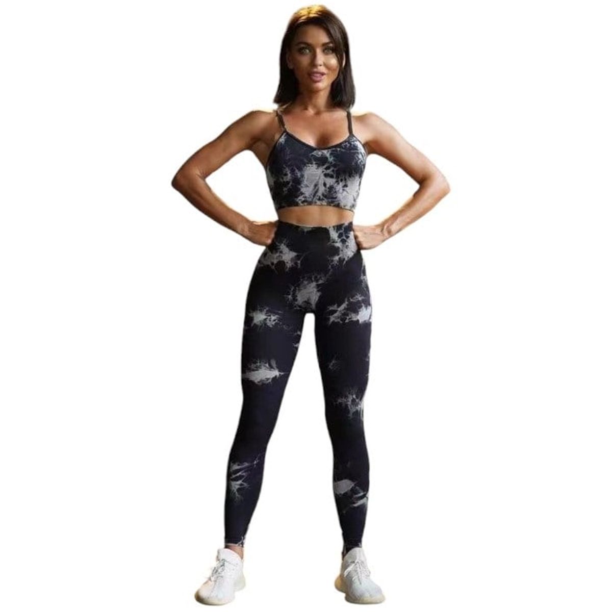GENERICO - CONJUNTO DEPORTIVO LEGGIN + TOP TIE DYE