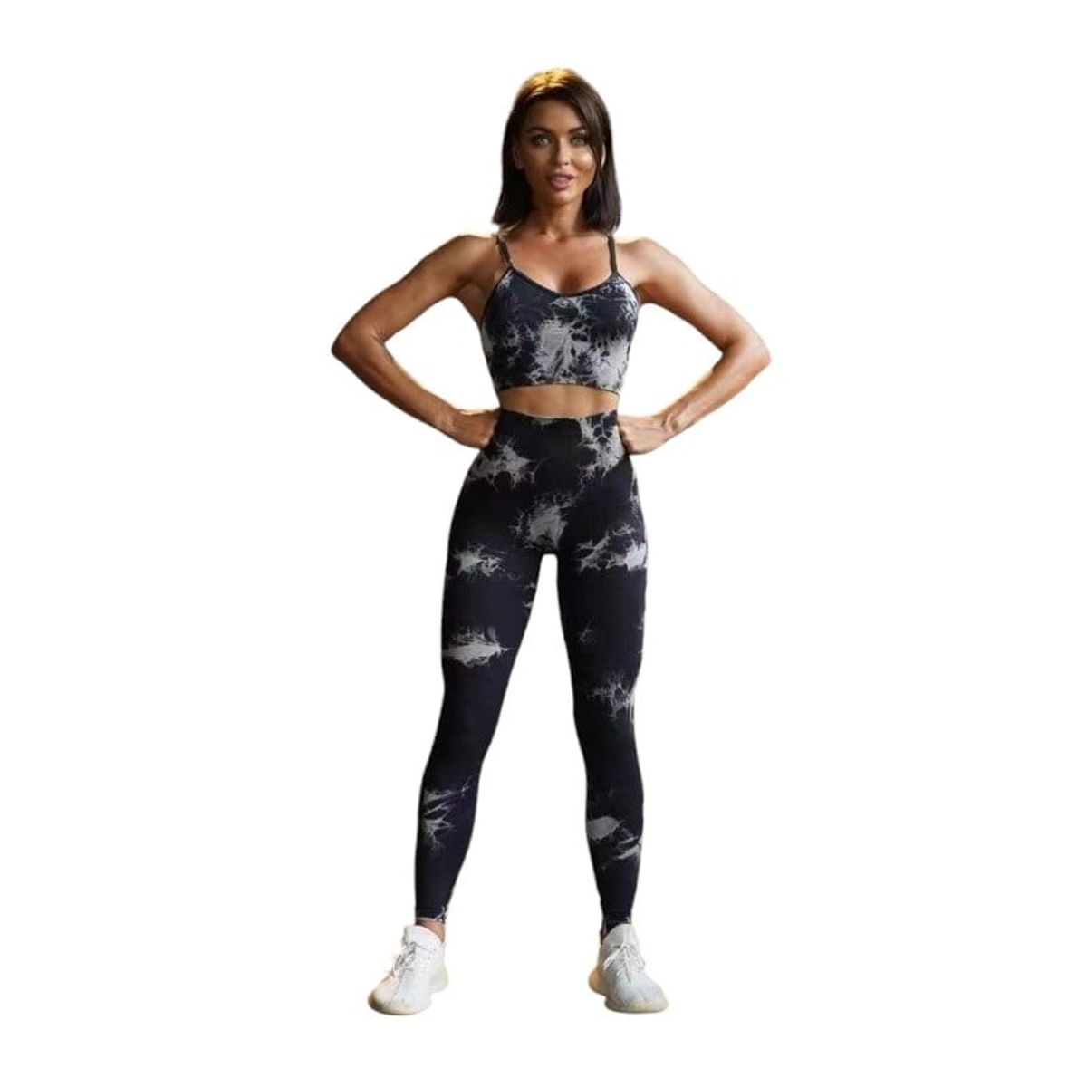 GENERICO - CONJUNTO DEPORTIVO LEGGIN + TOP TIE DYE