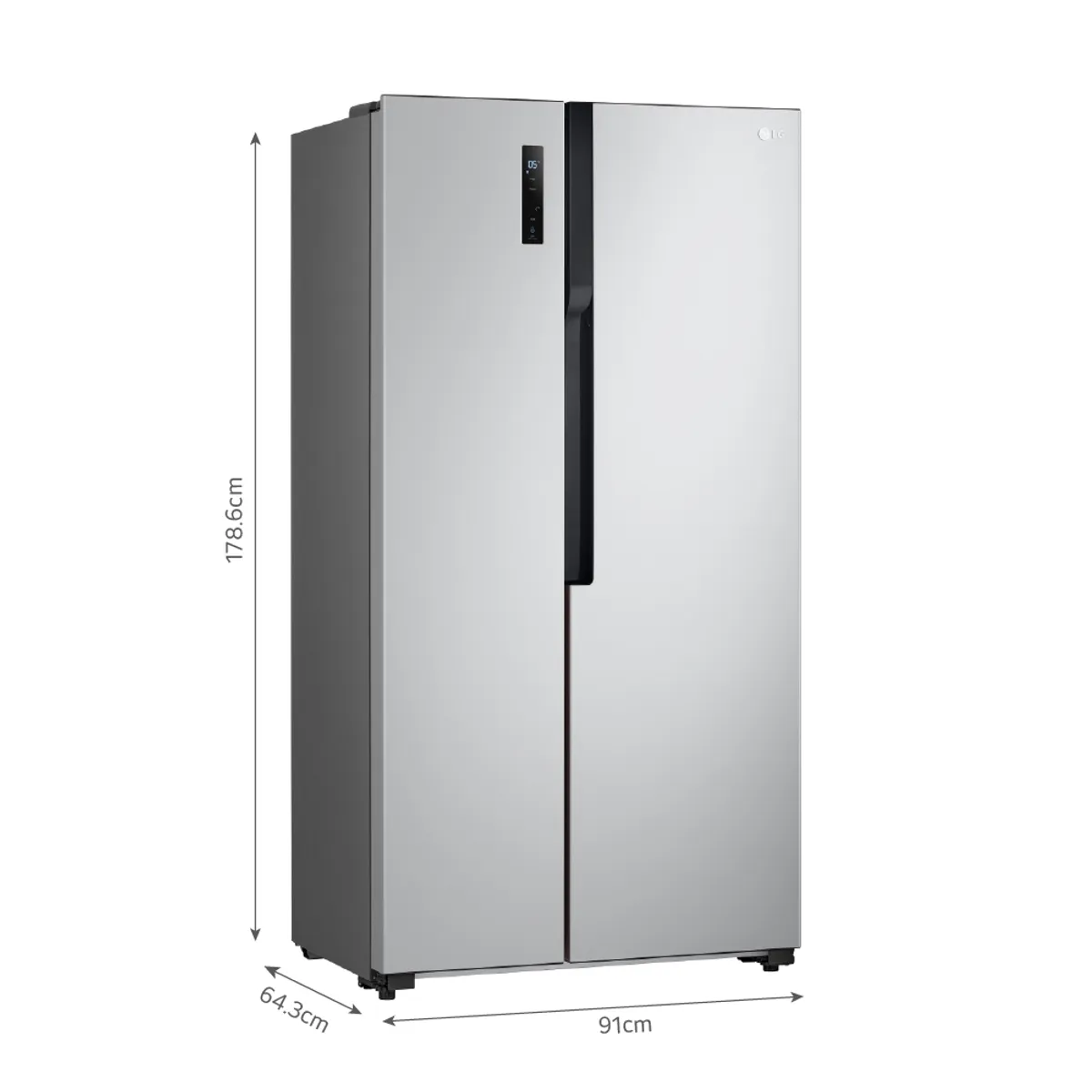 LG - Refrigeradora LG 509LT Multi Air Flow LS51BPP Plateado_.