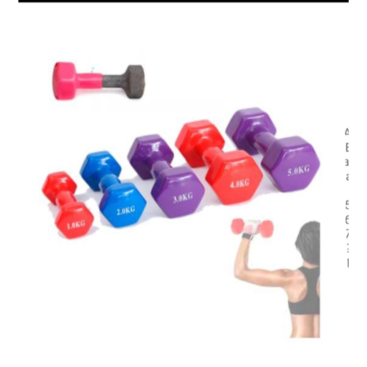 GENERICO - Par de mancuernas de 2 Kg