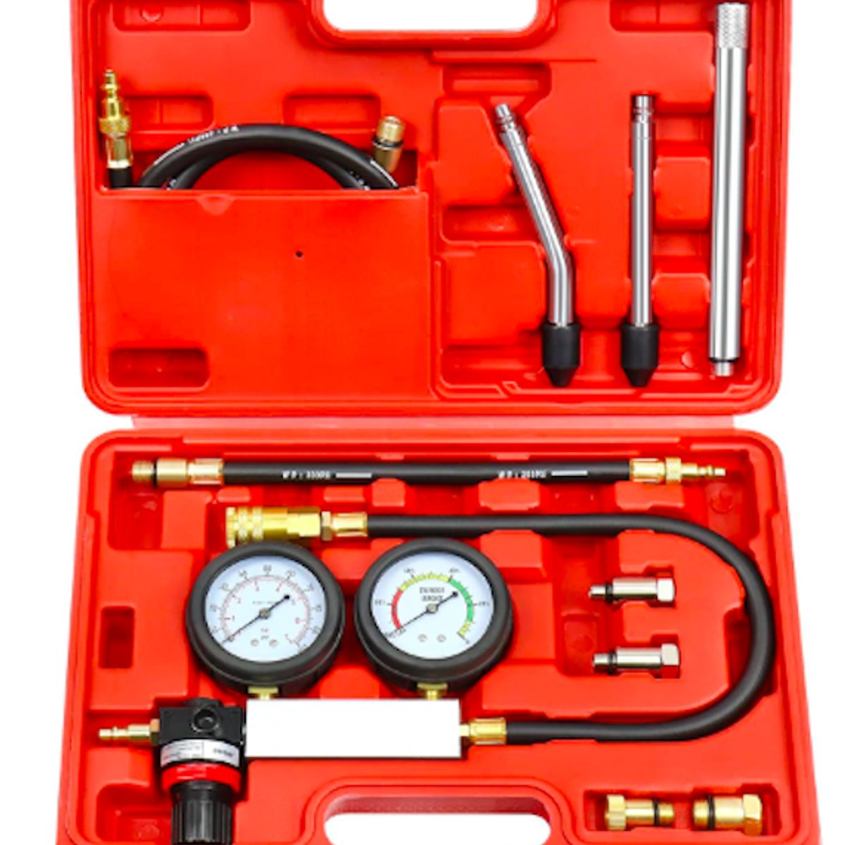 GENERICO - KIT PROBADOR FUGAS DE CILINDRO TU-21 FULL 10PCS AUTOMOTRIZ