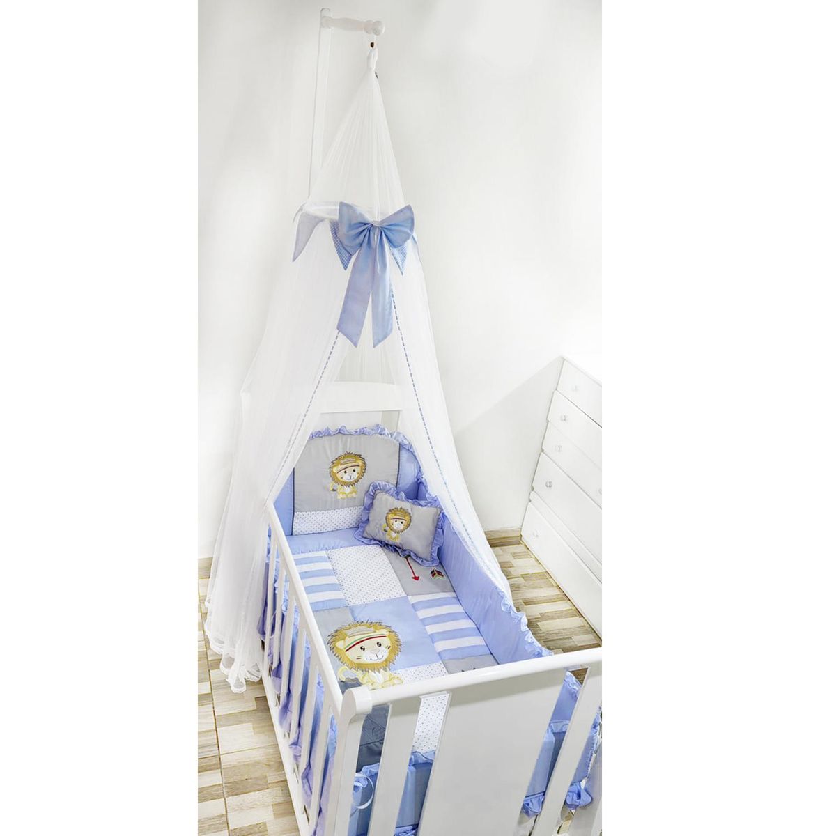 BABY MERINOS - Dosel para cuna - Celeste