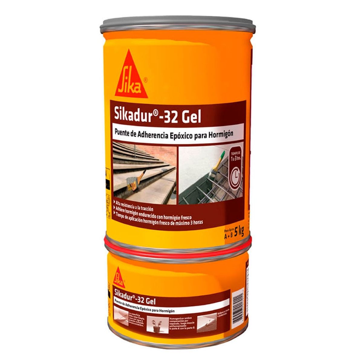 SIKA - Adhesivo epóxico para unir concreto Sikadur 32 Gel 5Kg