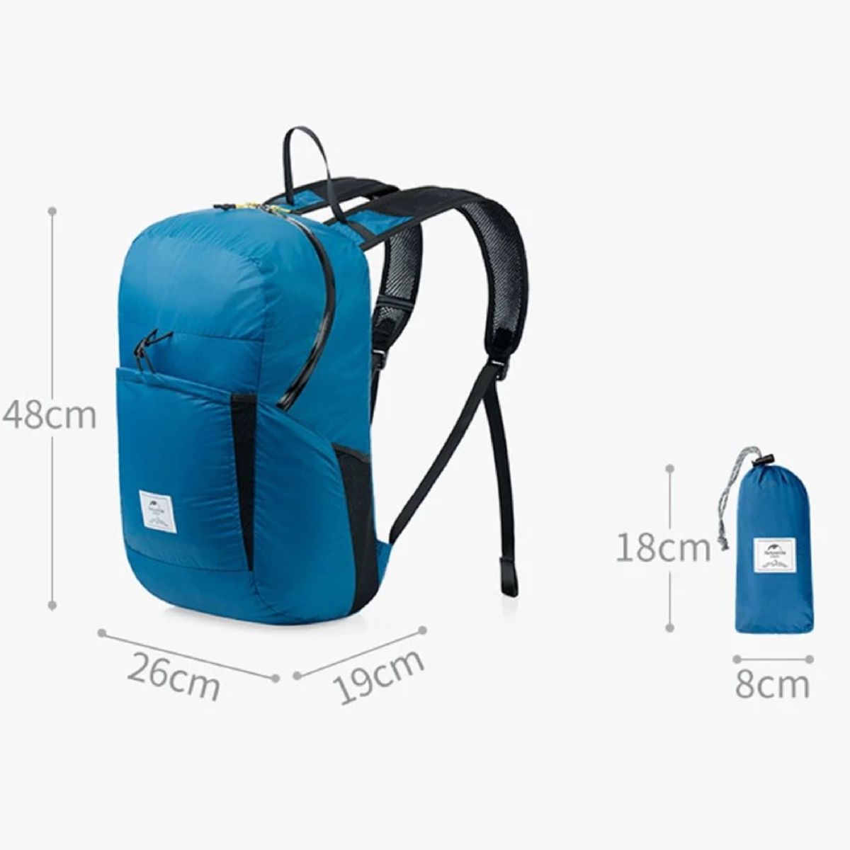 NATUREHIKE - Mochila plegable ultraligera 22L - Azul - Naturehike