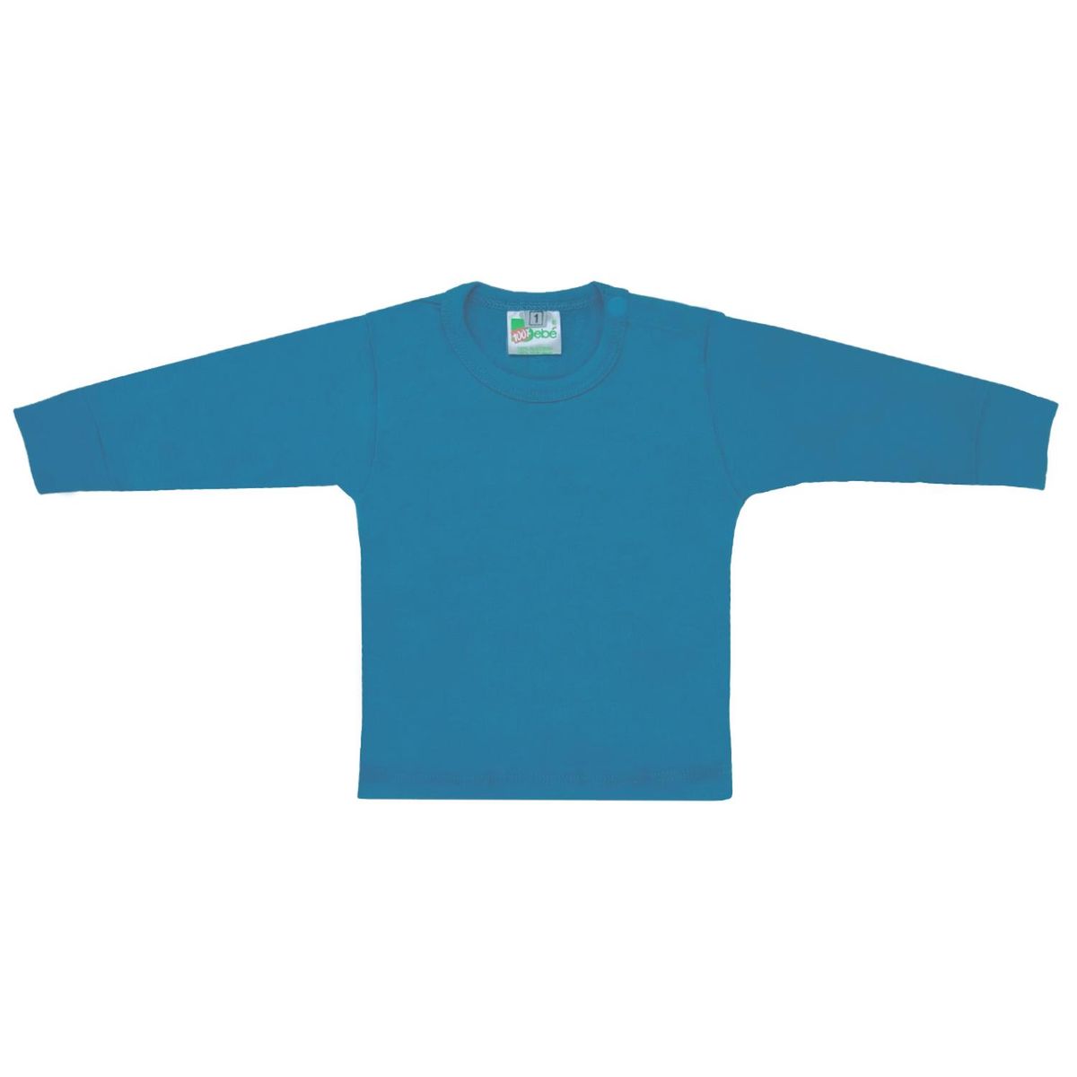 GENERICO - Polo con mangas largas - Turquesa