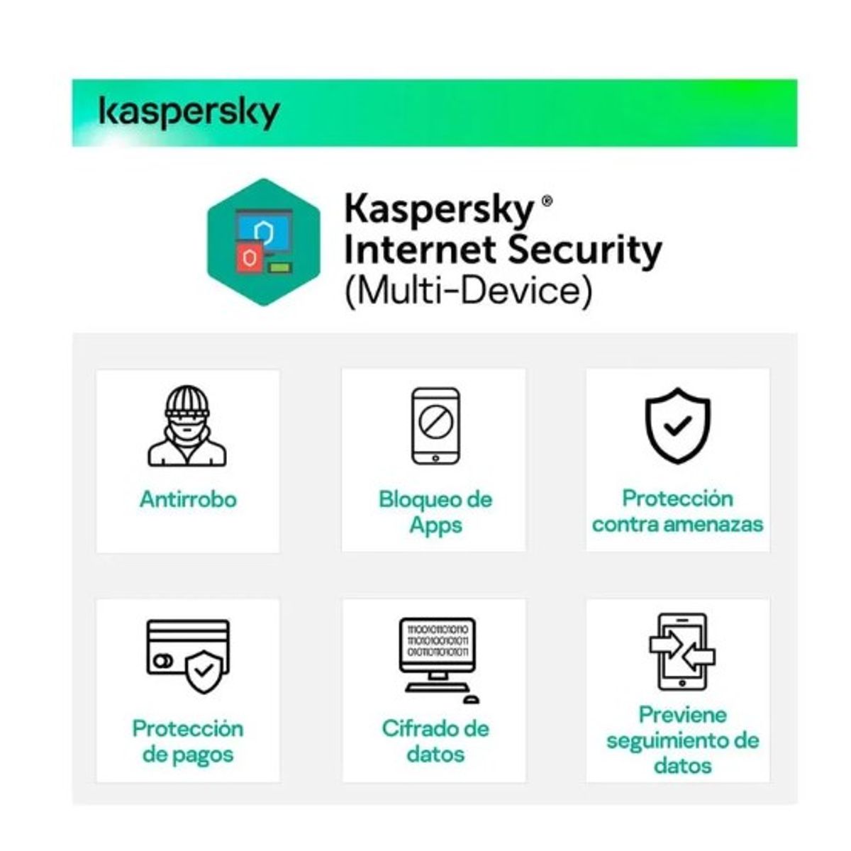 KASPERSKY - Antivirus Kaspersky Internet Security 1 dispositivo 1 año