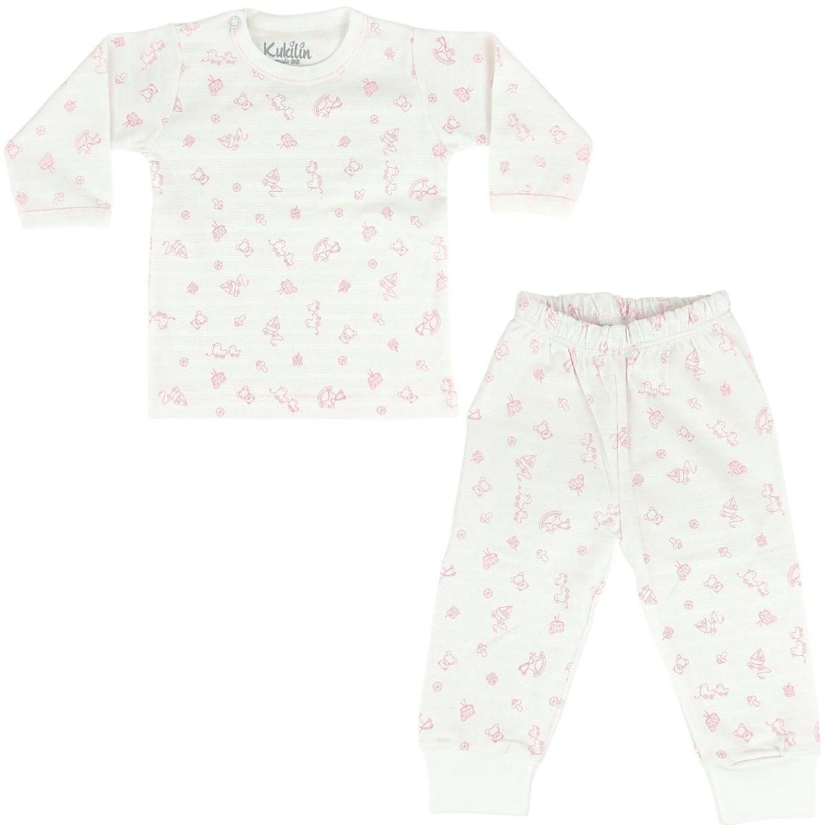 GENERICO - Pijama Bebe Niña - Algodon - Caballito y Patito