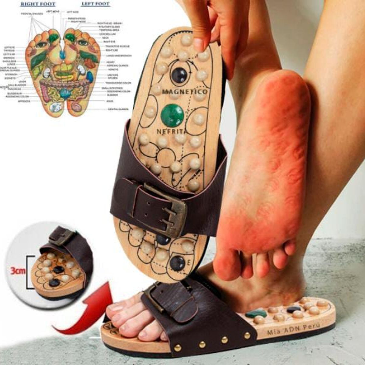 GENERICO - Masajeador de Pies acupresión Reflexología Alivia la Planta del Pie