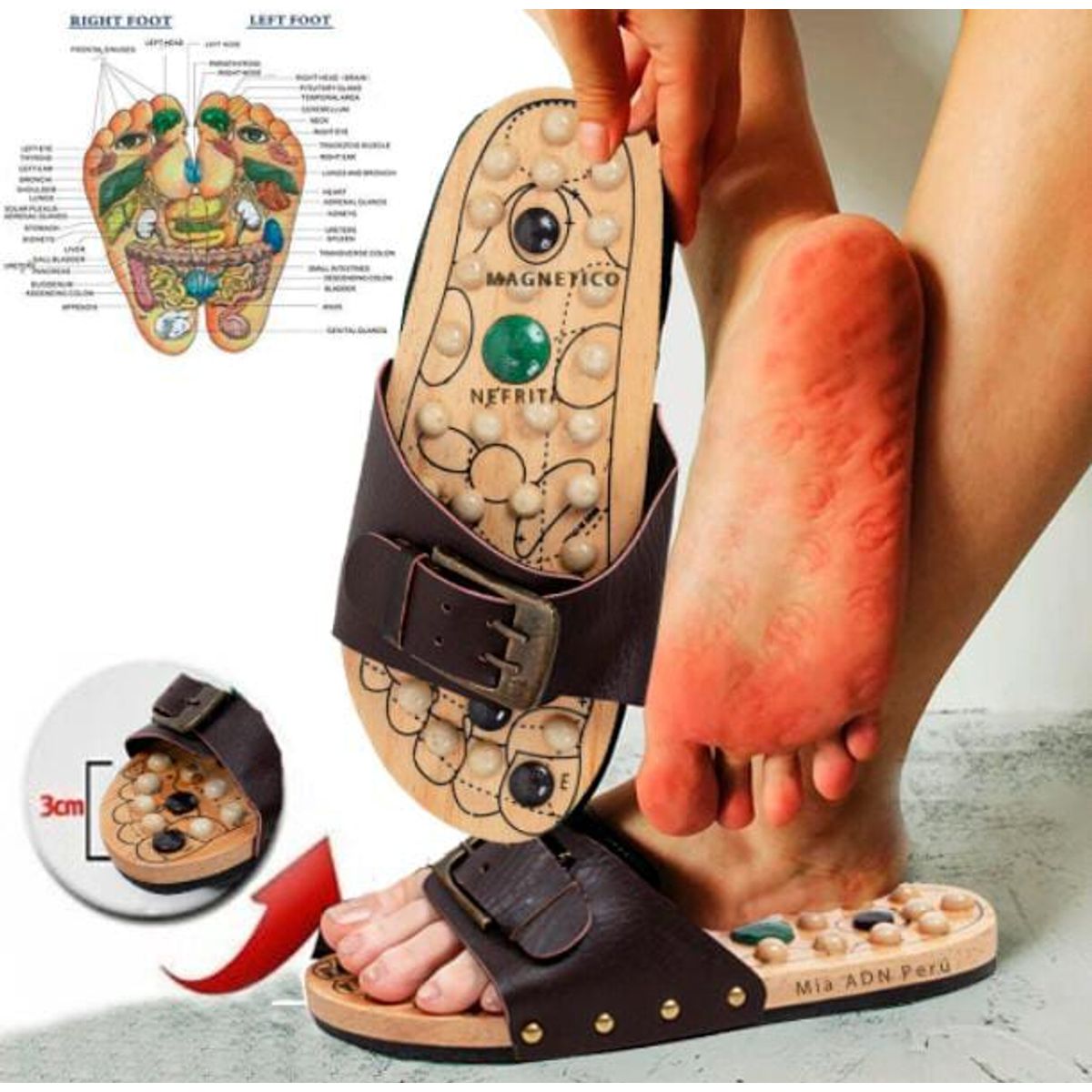 GENERICO - Masajeador de Pies acupresión Reflexología Alivia la Planta del Pie