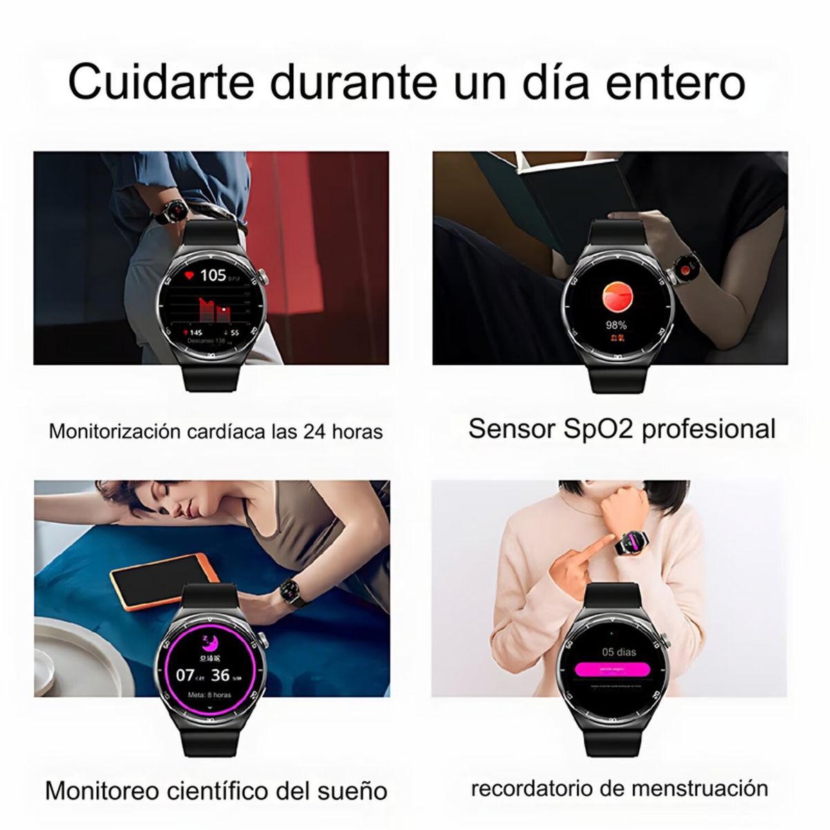QCY - Smartwatch QCY Gt2 Contesta Llamada - Negro.