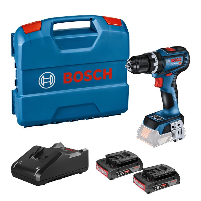 BOSCH - Taladro Percutor GSB 18V-90 C Brushless 12 18V + 2Bateria + Cargador
