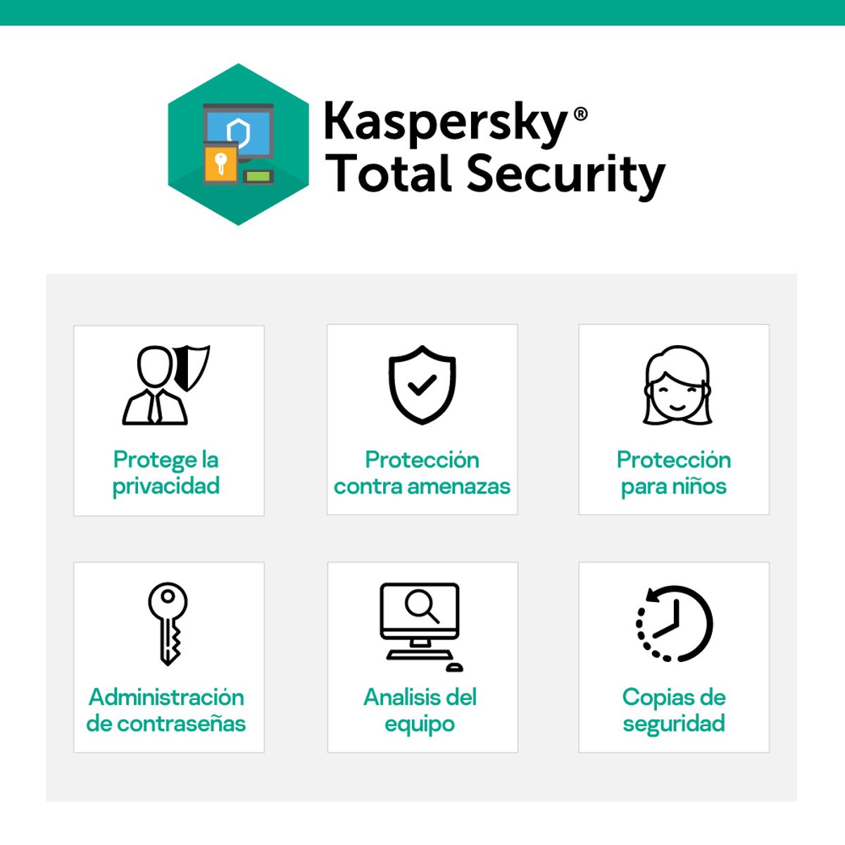 KASPERSKY - Antivirus Kaspersky Total Security 1 Dispositivos 1 Año