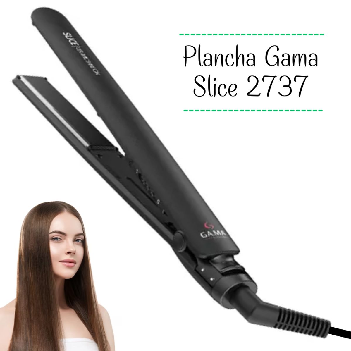 GAMA - Plancha Alisadora de Cabello Slice Gama 2737