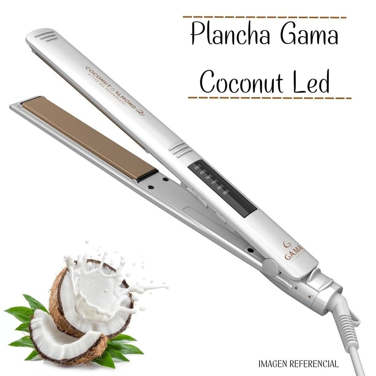GAMA - Plancha Alisadora Gama Coconut & Almond Led 230°C-450°F
