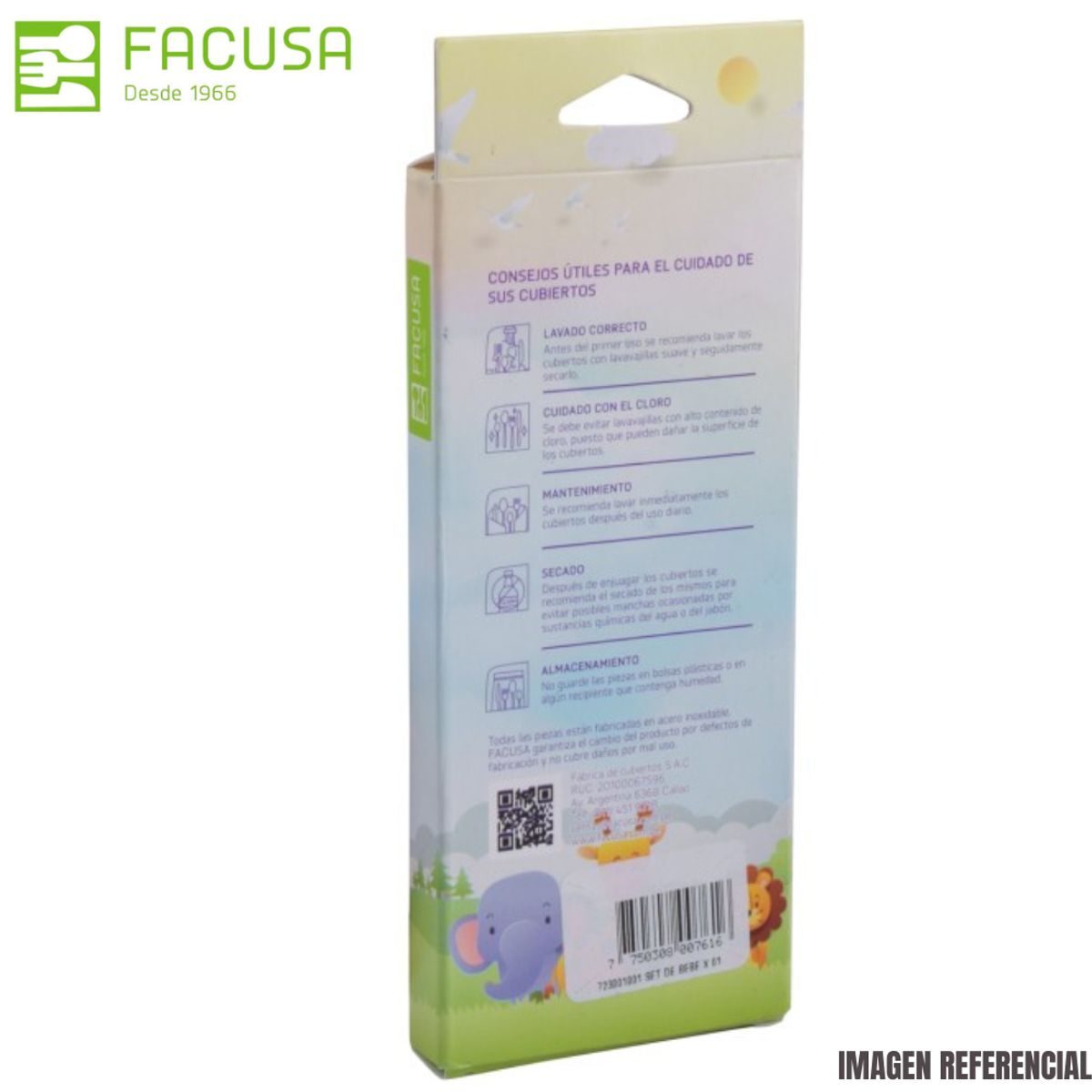 FACUSA - Set de Cubiertos Facusa Bebe X02 Pzas