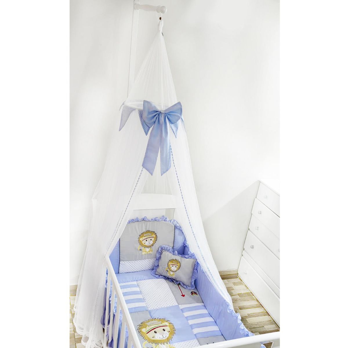 BABY MERINOS - Dosel para cuna - Celeste