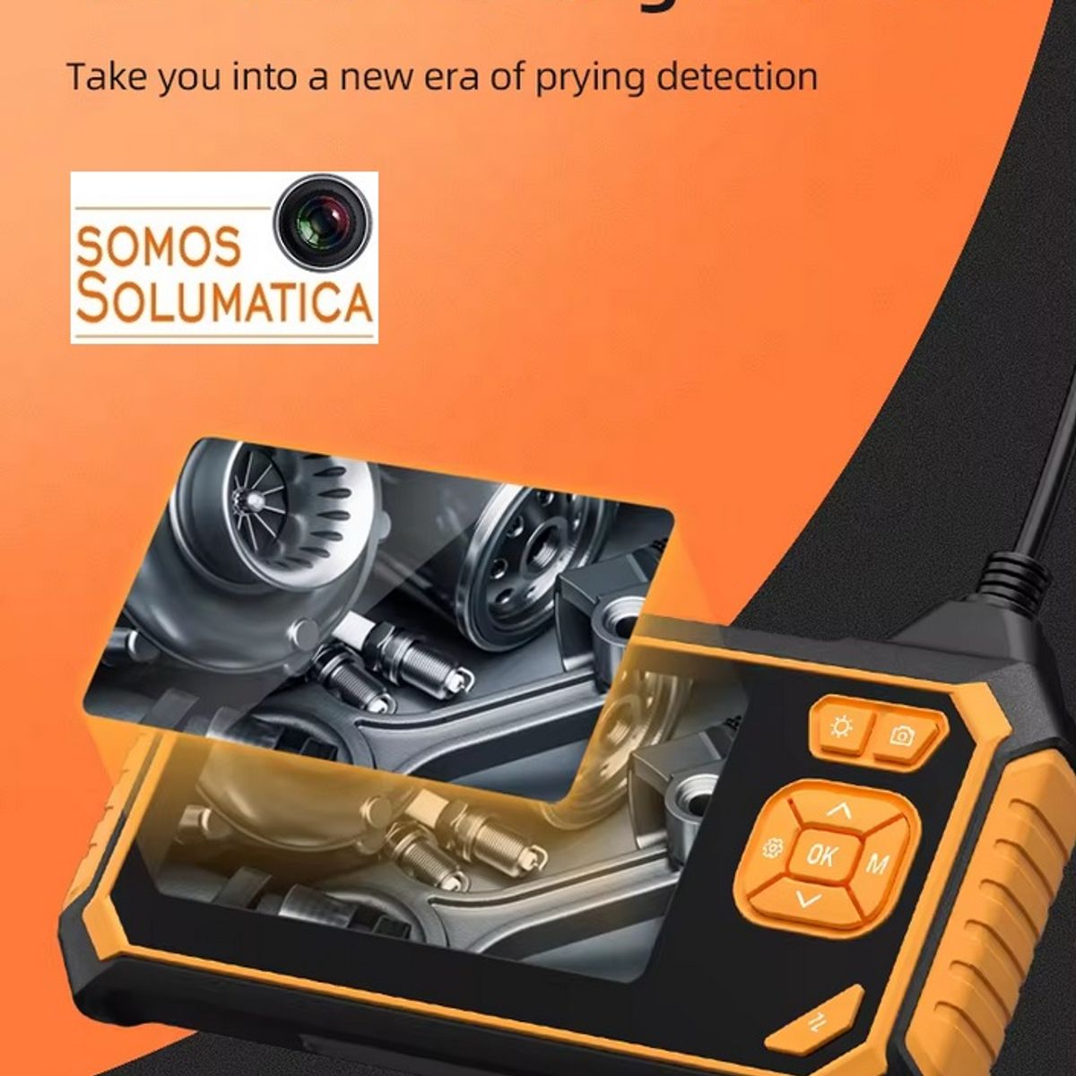 OEM - Camara Endoscopio 1 Metro - Con Pantalla 4.3 Pulgadas y Luz Led