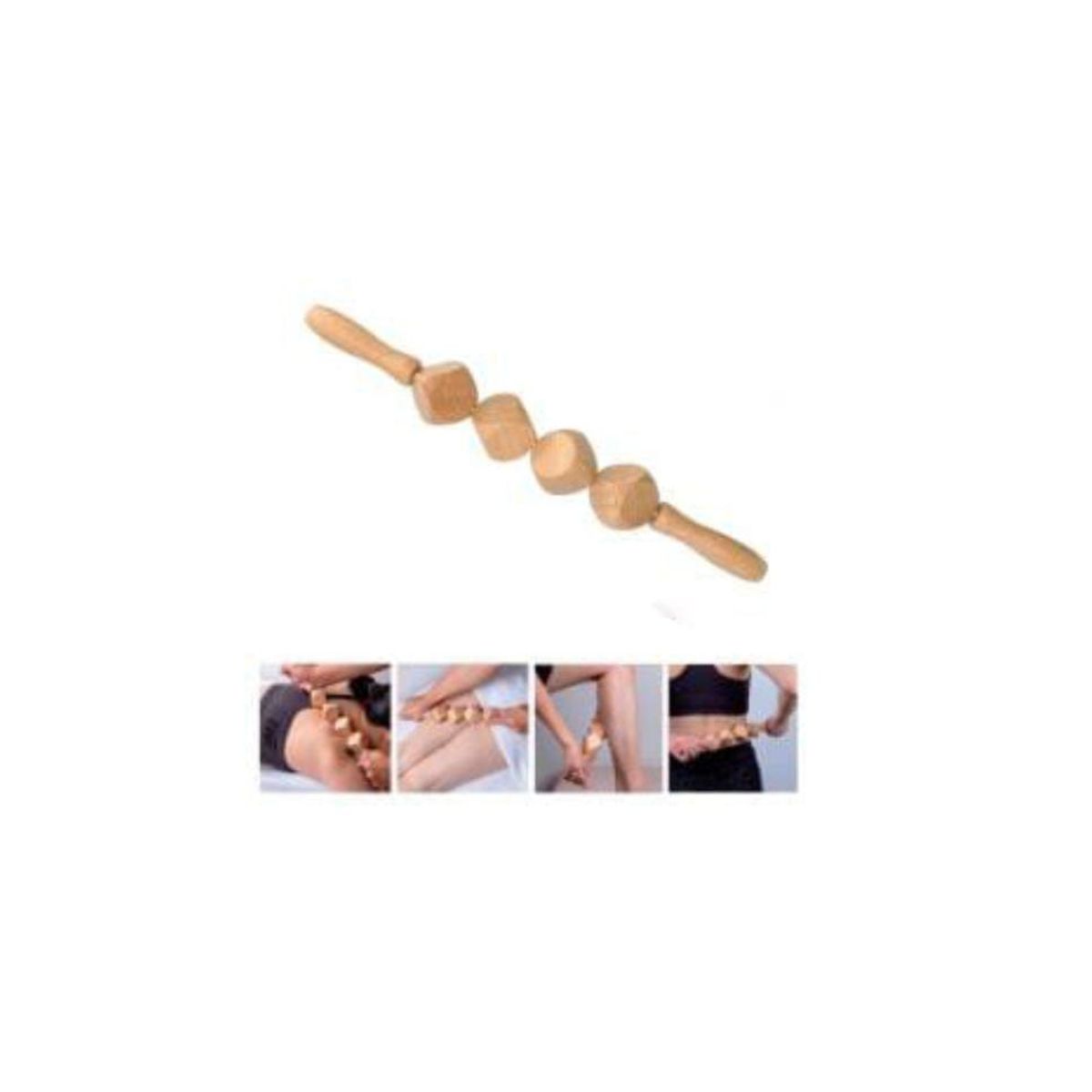 GENERICO - Rodillo Masajeador Anticelulítico de Drenaje Linfático Maderoterápia