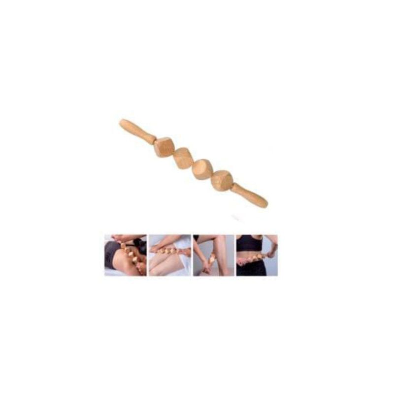 GENERICO - Rodillo Masajeador Anticelulítico de Drenaje Linfático Maderoterápia