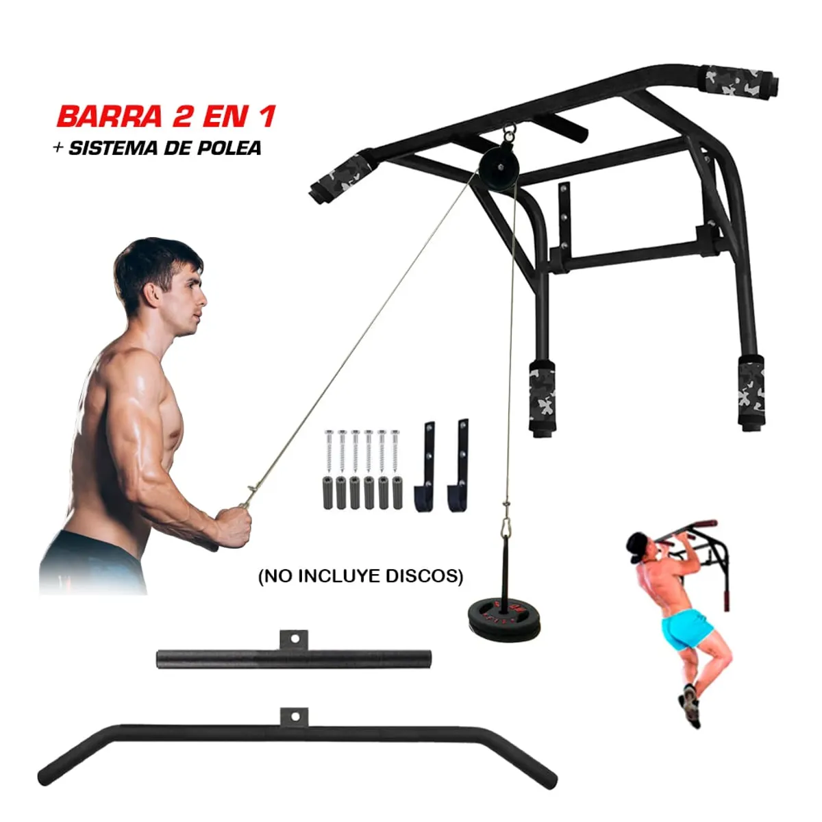 HOLGU - Sistema De Polea Cable Fitness barras accesorios