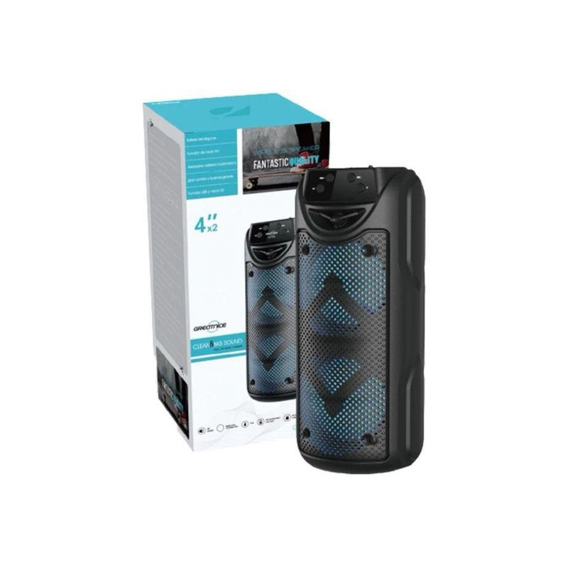 GENERICO - Parlante Led 4 " Bluetooth, Radio FM