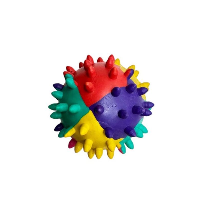 GENERICO - Juguete Pelota de caucho con puntas para Perro - Multicolor