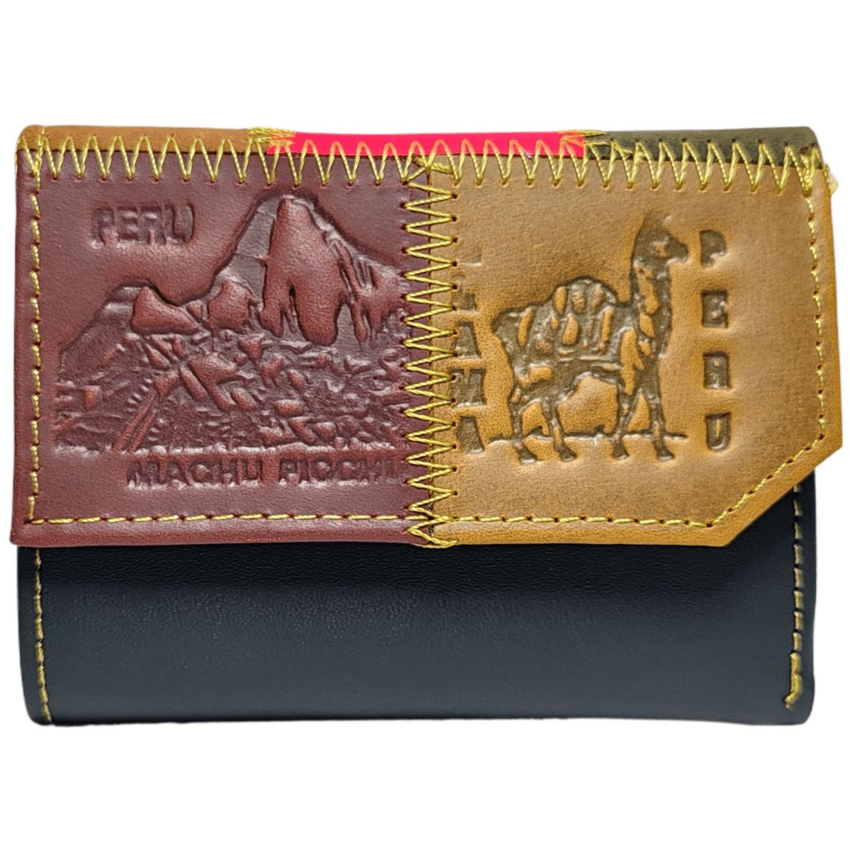 GENERICO - BILLETERA CARTERA PORTA DOCUMENTOS ARTESANAL DE CUERO VACUNO