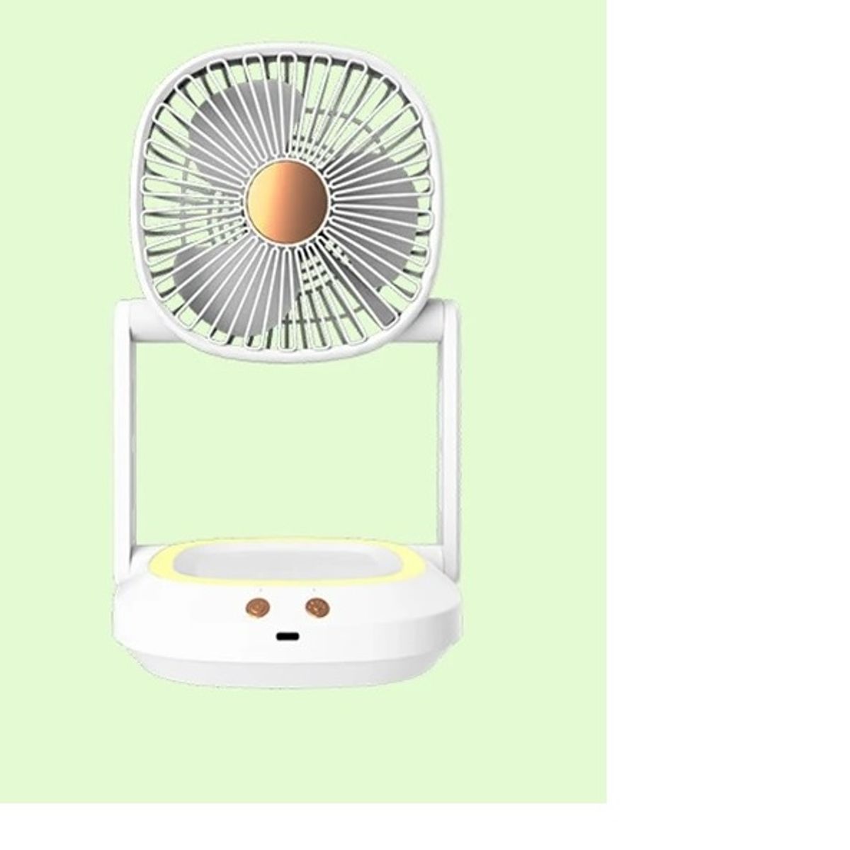 ITELSISTEM - Ventilador Oficina Plegable Portatil Recargable Luces Led blanco