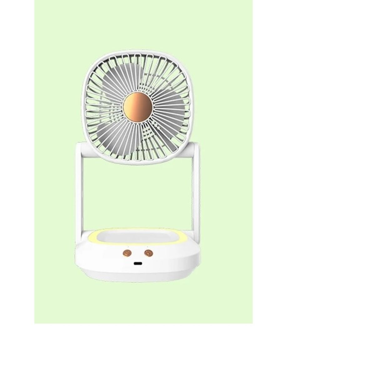 ITELSISTEM - Ventilador Oficina Plegable Portatil Recargable Luces Led blanco