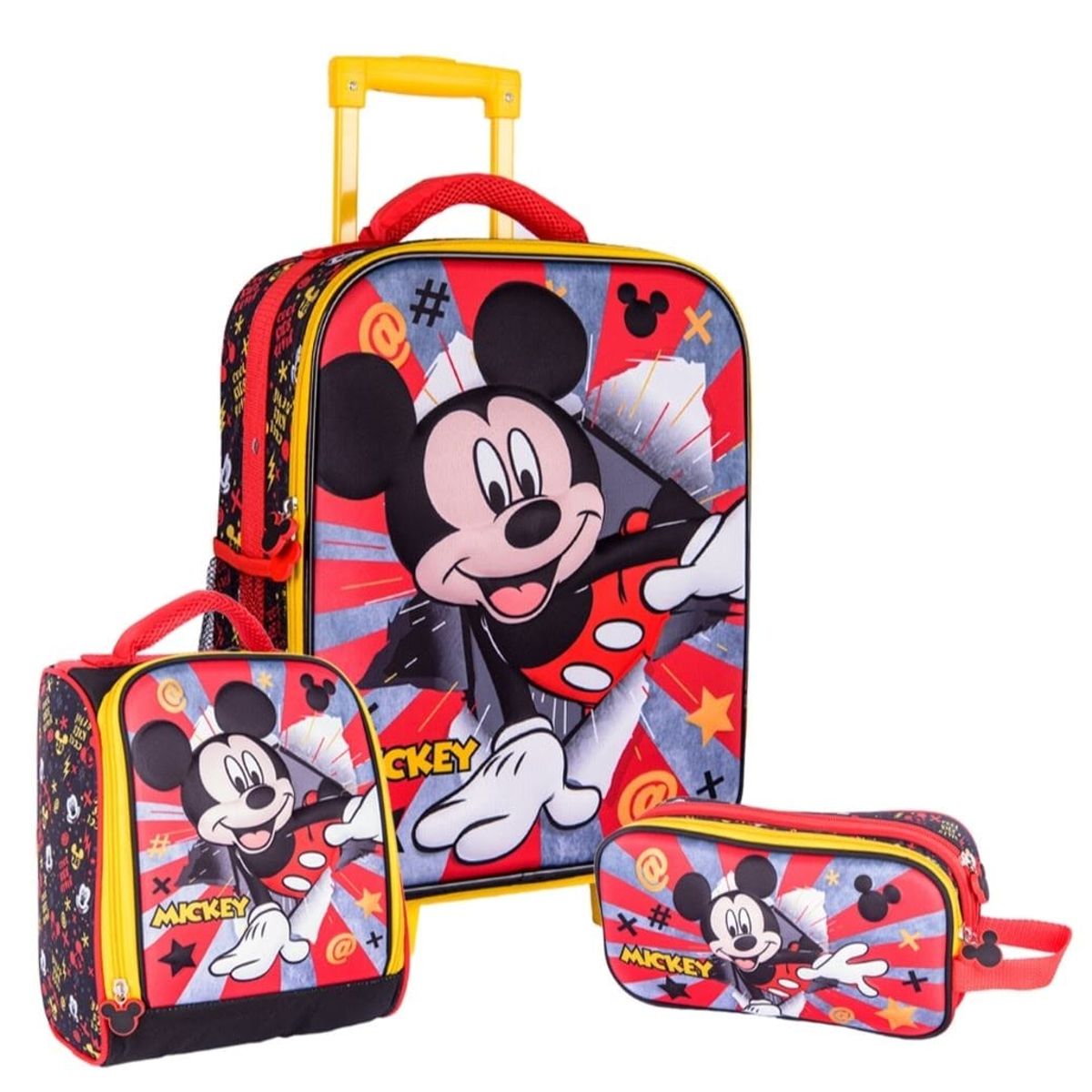 SCOOL - SET MALETA SCOOL 3D GDE MICKEY MOUSE