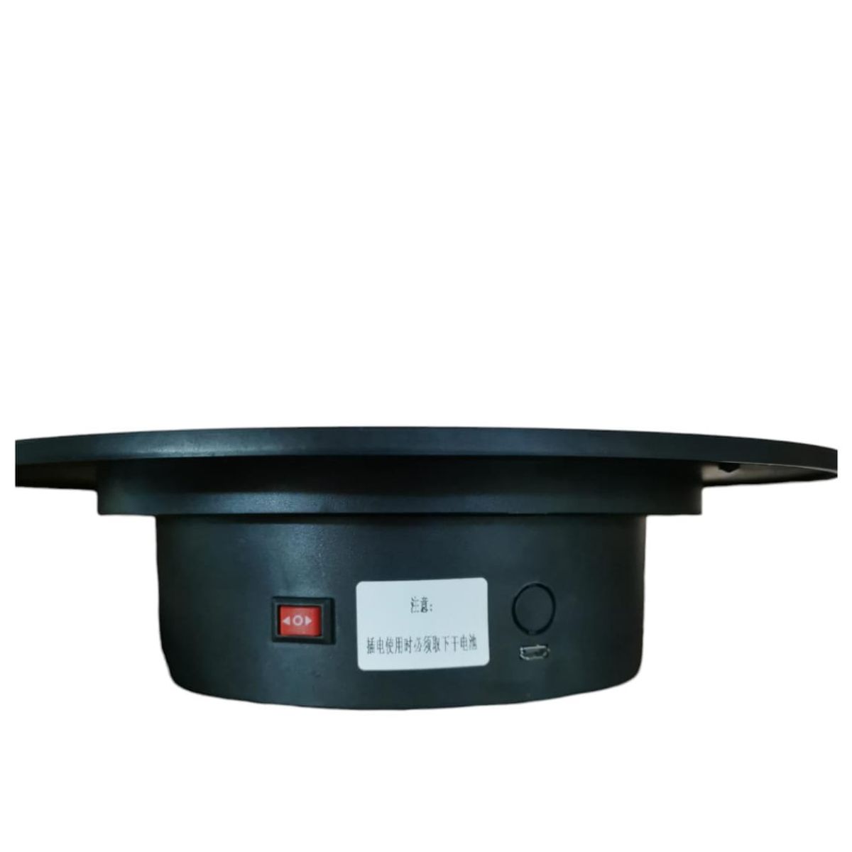 GENERICO - BASE GIRATORIA NEGRO  GRANDE 25 CM SOPORTA 15 KILOS