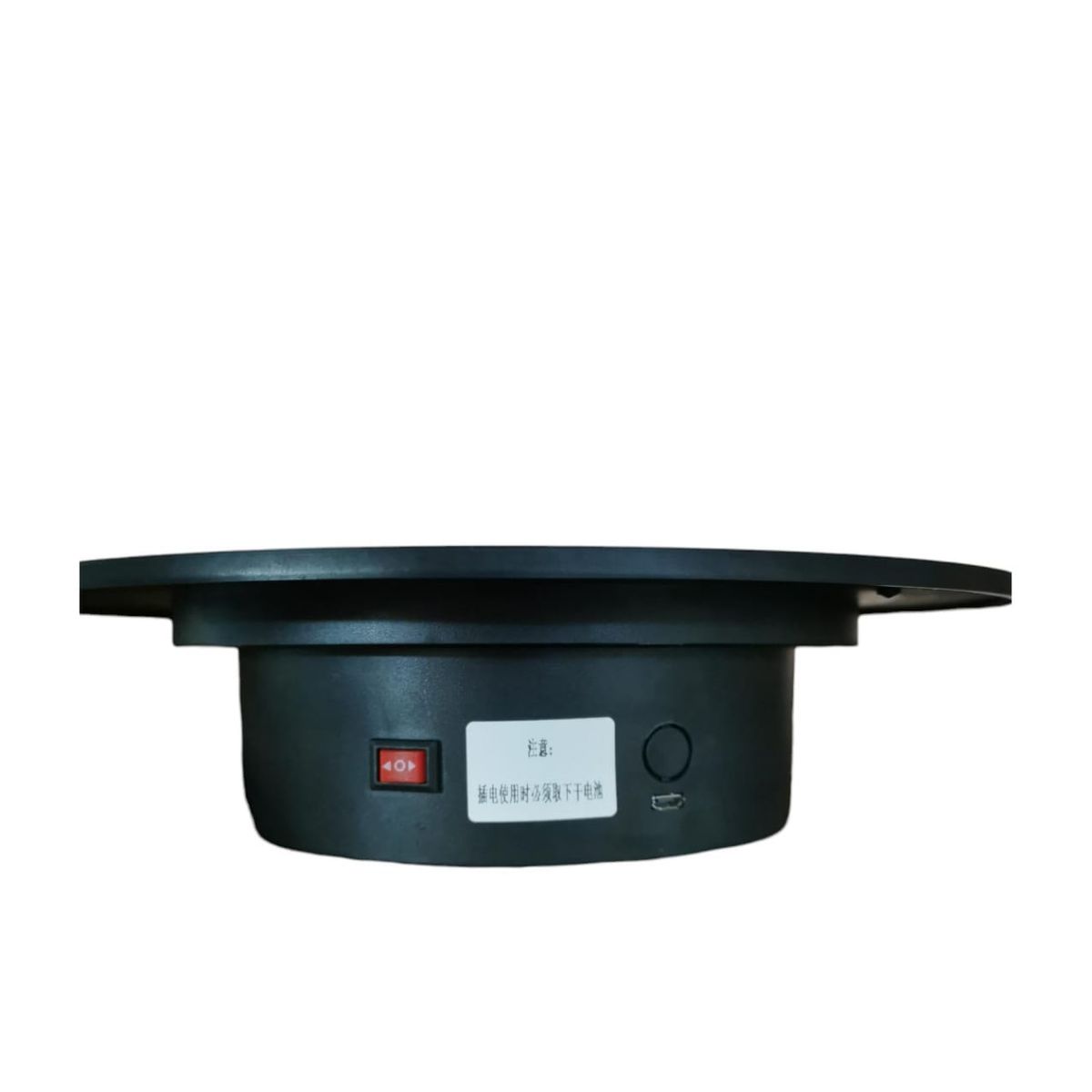 GENERICO - BASE GIRATORIA NEGRO  GRANDE 25 CM SOPORTA 15 KILOS