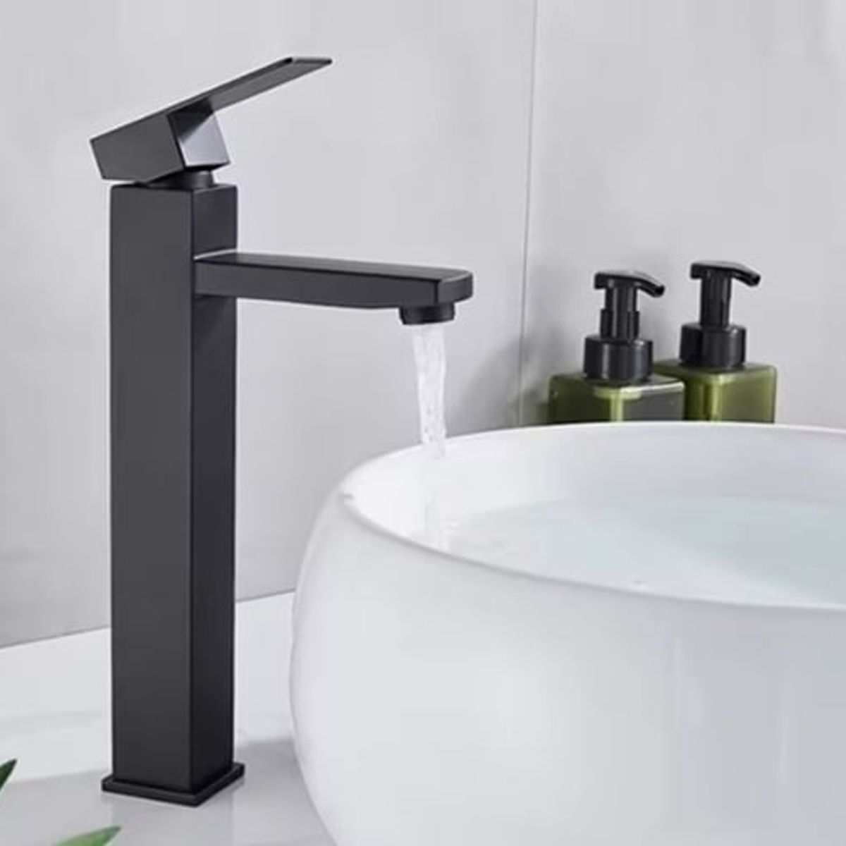 PGW - Grifo  Cuadrado - FrioCaliente- Acero Inoxidable-Negro Mate