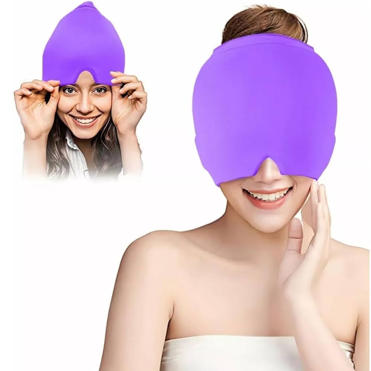 GENERICO - Gorro De Gel Anti Migraña - Lila