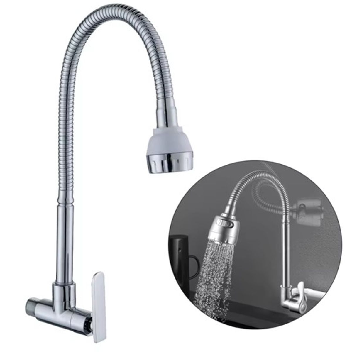 PGW - Grifo de Cocina Con Rotación-Para pared