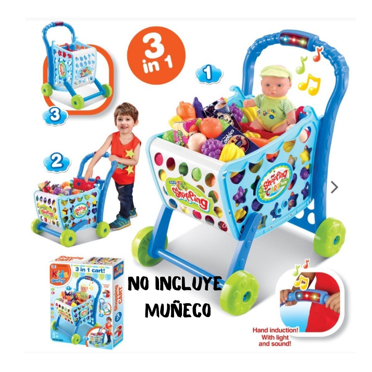 GENERICO - Juguete Carrito De Compras Con Luz Sonido Supermercado Niños