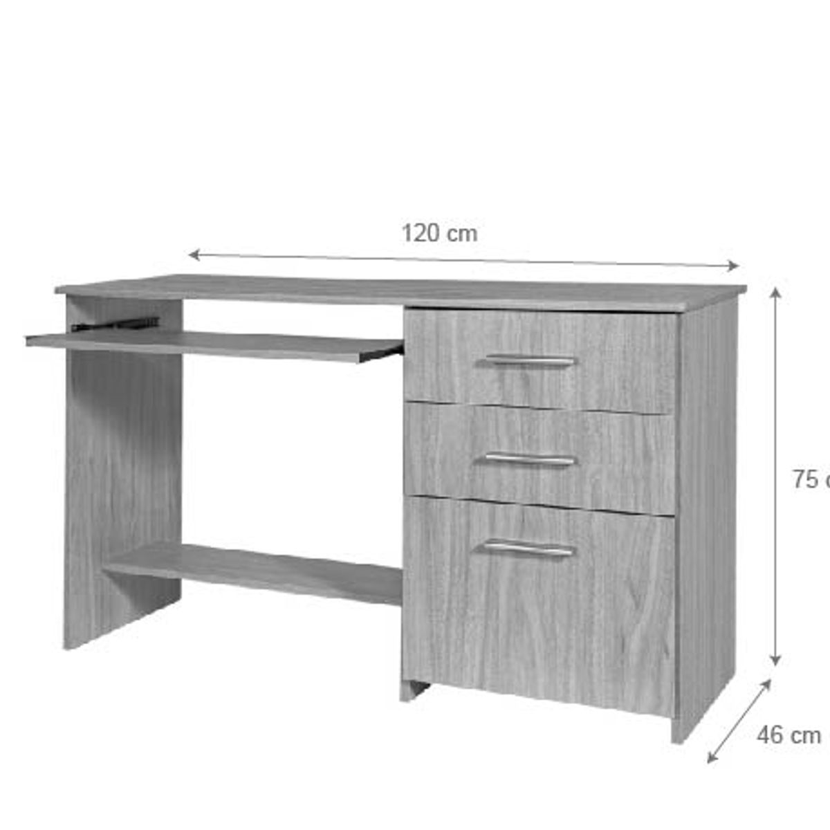 NACION MUEBLES - ESCRITORIO MATEQ COLOR ROBLE NM