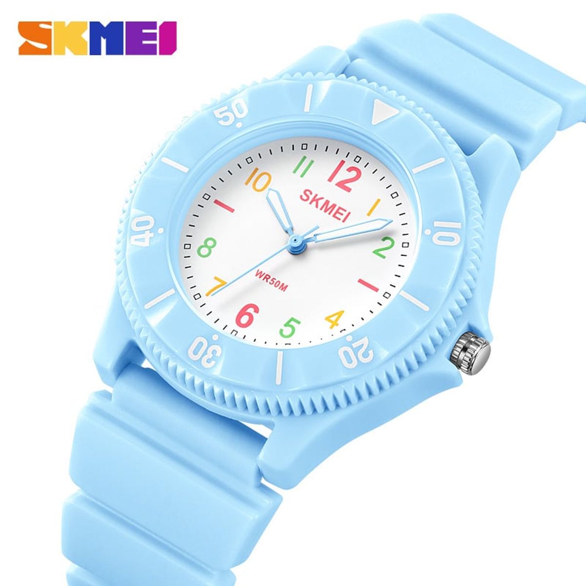 SKMEI - RELOJ SKMEI 2151 Celeste CORREA Silicona PARA MUJER